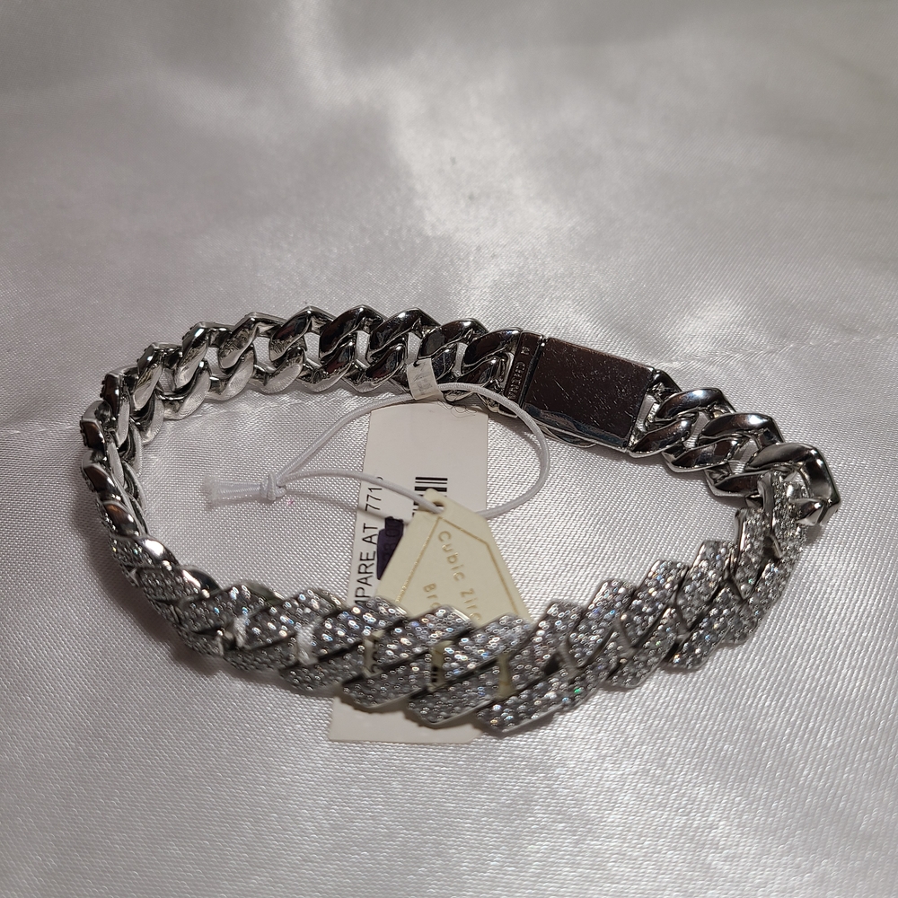Silver Rhinestone Bracelet - Picture 3 of 8